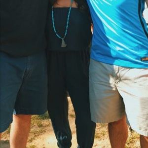 Strapless Blueish-Grey Aritzia Jumpsuit